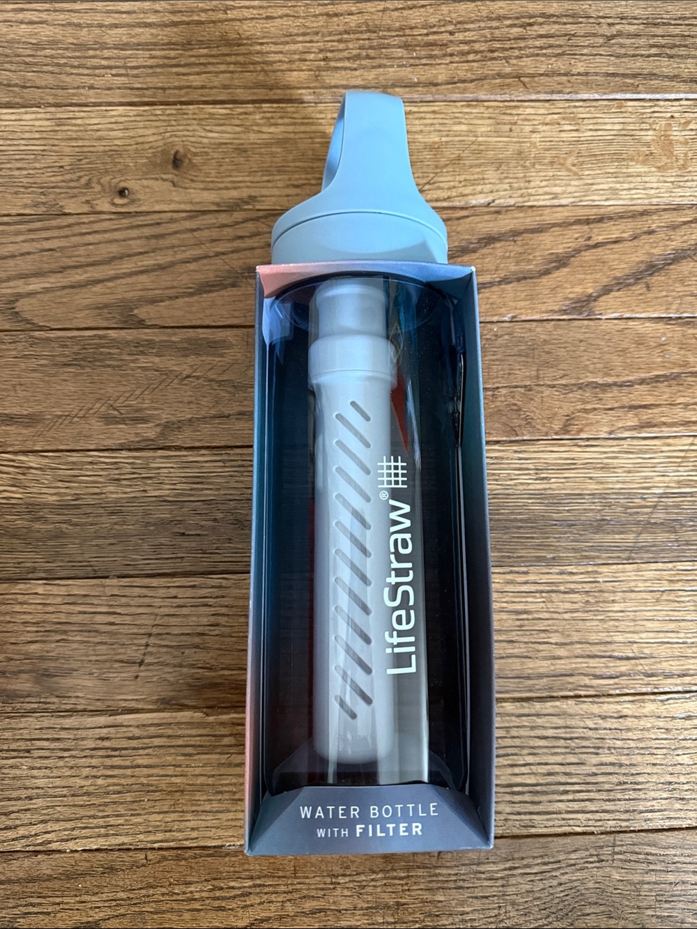 Lifestraw Plastic Water Bottle with Filter - Light Blue
